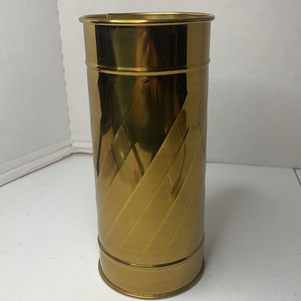 Bristol Brass Container Vase Made In USA